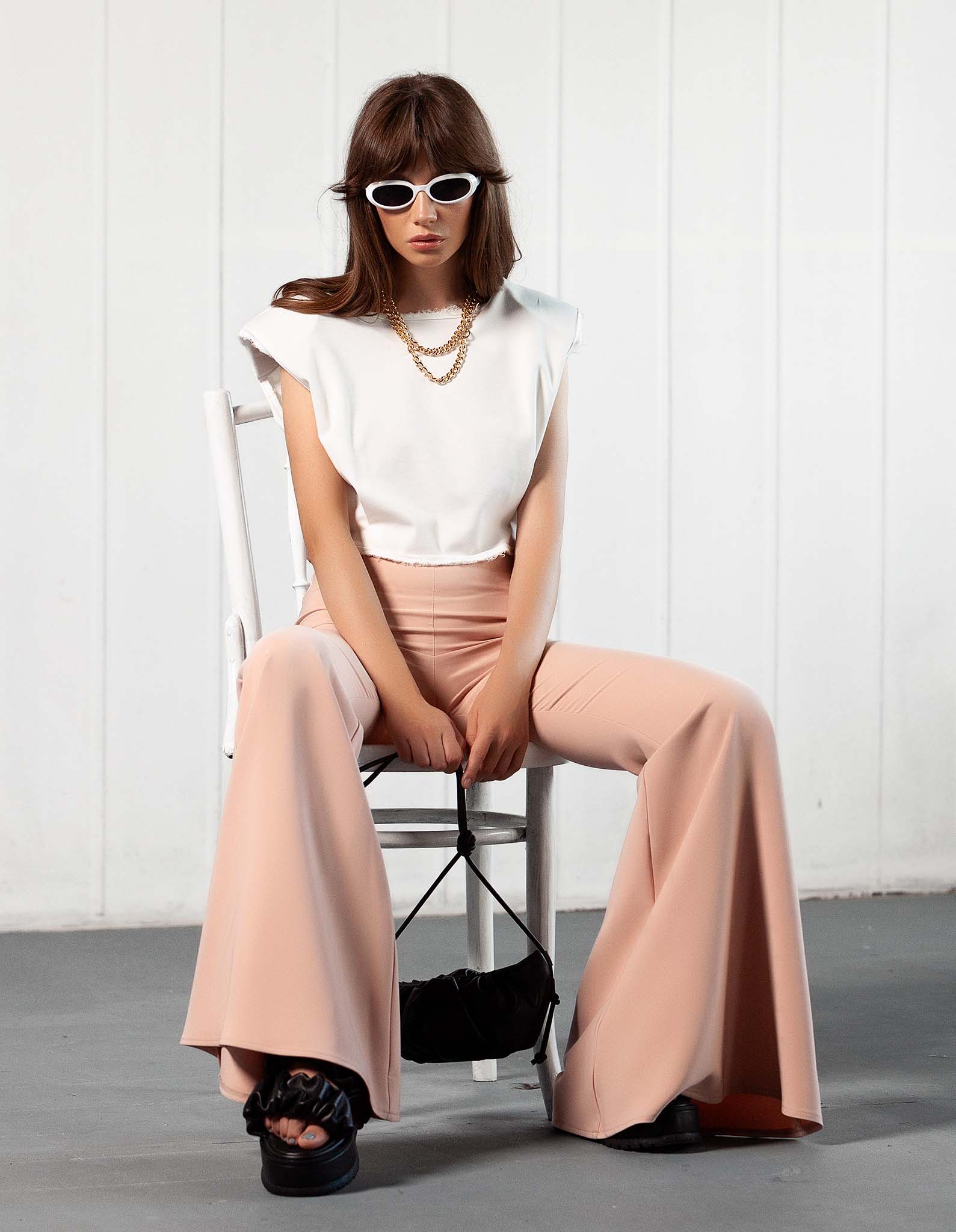Crop top alb URBAN 